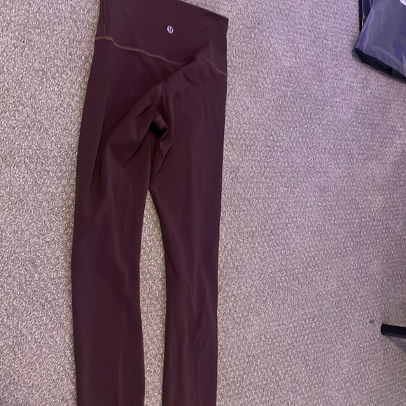 DARK PURPLE/BROWN LULULEMON LEGGINGS - Picture 4 of 4